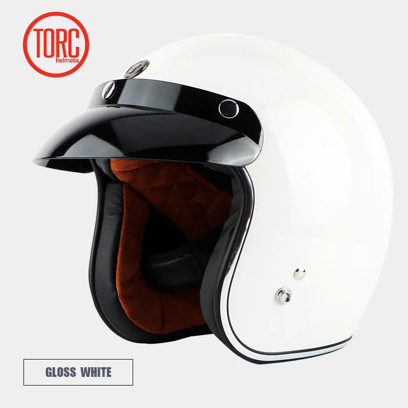 Гривна винтажный шлем мотоциклетный шлем для мотокросса Capacete Casco открытый реактивный Ретро самокат шлем защитный в горошек T50 - Цвет: white