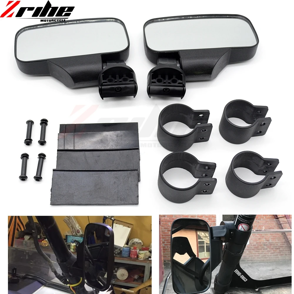 FOR POLARIS RANGER 400/500/700/800 For Polaris RZR XP1000 and XP4 1000 1.75" Rear View Mirror Break-Away Shock-proof Rubber Pad