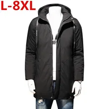 Новинка 8XL 7XL Высококачественная Зимняя Мужская парка Длинная Куртка мужская Толстая хлопковая стеганая куртка Мужская s парка пальто Мужская модная повседневная куртка