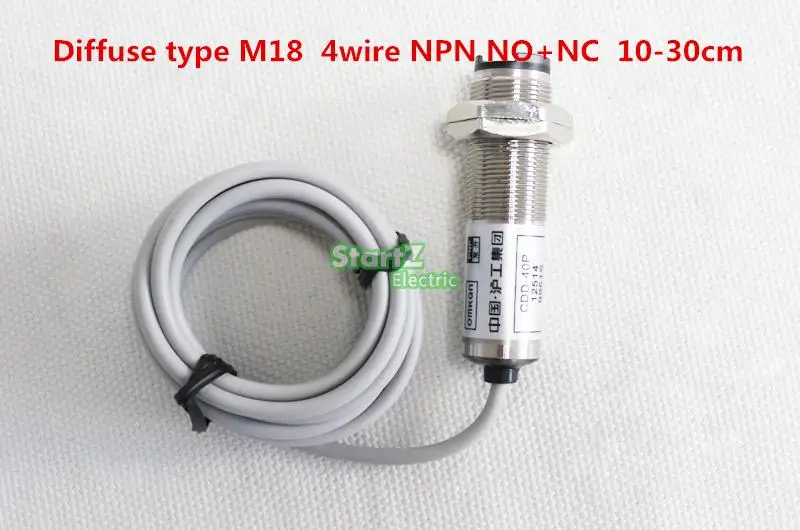 Diffuse type M18 4 Wires NPN NO+NC 10 30cm Detection Distance ...