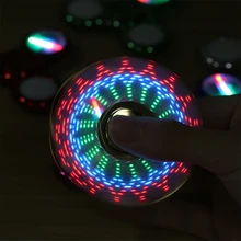 LED Light Fidget Spinner Finger Plastic Colorful EDC Glow Hand Spinner Tri For Kid Adult Autism
