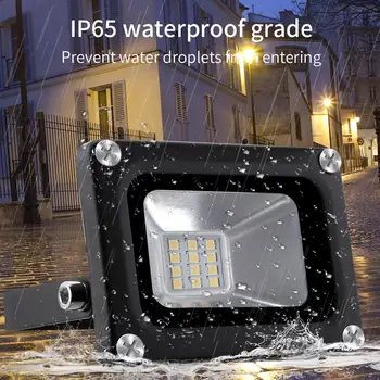 

10W 12V IP65 Waterproof Low Voltage Flood Light for Yard Garden Garage Spotlight Wall Outdoor Lighting Warm Cold White