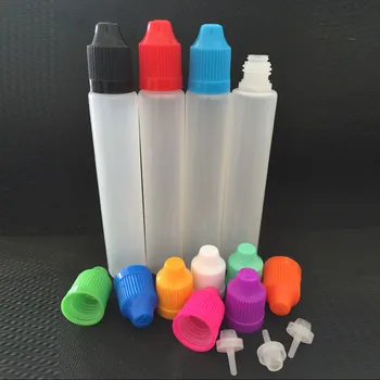 

30ml E Liquid Bottles 30ml Long Style Pen Shape Bottles with Child Proof Caps and fine Tips, Empty Pen Style Bottle