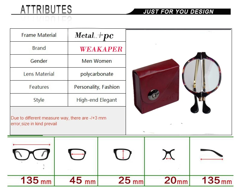 WEARKAPER Ретро портативное складное ожерелье очки для чтения для мужчин и женщин очки для пресбиопии Gafas de lectura leesbril