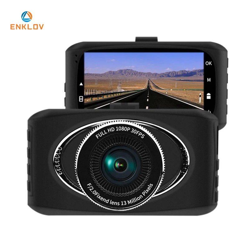 

ENKLOV 3 Inch Display Dash Cam FHD Night Vision 1080P Car Dvr 170 Wide Angle Dashcam Night Vision WDR Car Camera HDMI