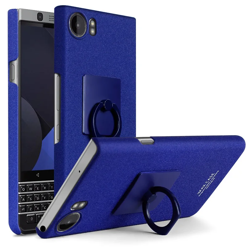 IMAK Для Blackberry Keyone чехол ковбой Телефон Стенд задняя крышка чехол для Blackberry Mercury DTEK70 с кольцом держатель - Цвет: Blue