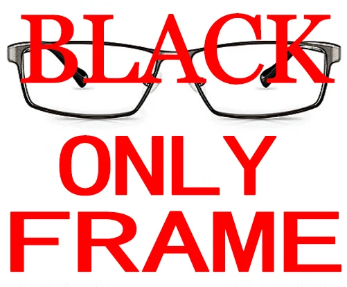 only frame black Очки Классический пилот двойной мост оправа для очков на заказ по рецепту линзы близорукость очки для чтения от-1 до-6+ от 1 до+ 6 - Цвет оправы: only frame black