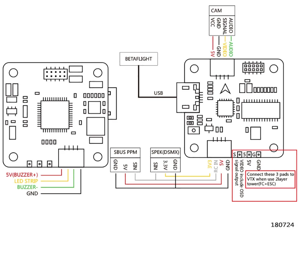 LDARC KK для Flytower 20*20 V2 F3+ OSD 4в1 ESC 12A BLHeliS 20x20 мм для внутреннего бесщеточного FPV Racer Drone RC вертолет Квадрокоптер