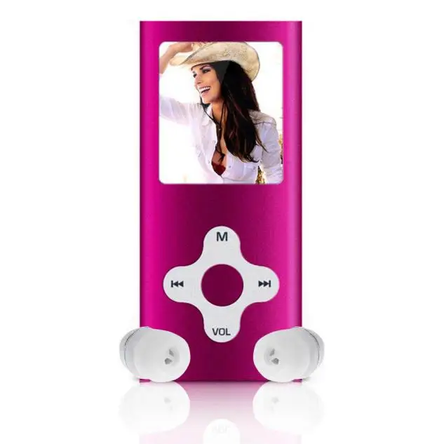 Горячая Распродажа, Модный 8GB тонкий цифровой MP4 MP3 музыкальный плеер, 1," ЖК-экран, fm-радио, видео, музыкальный плеер, ЖК-экран - Цвет: Hot Pink