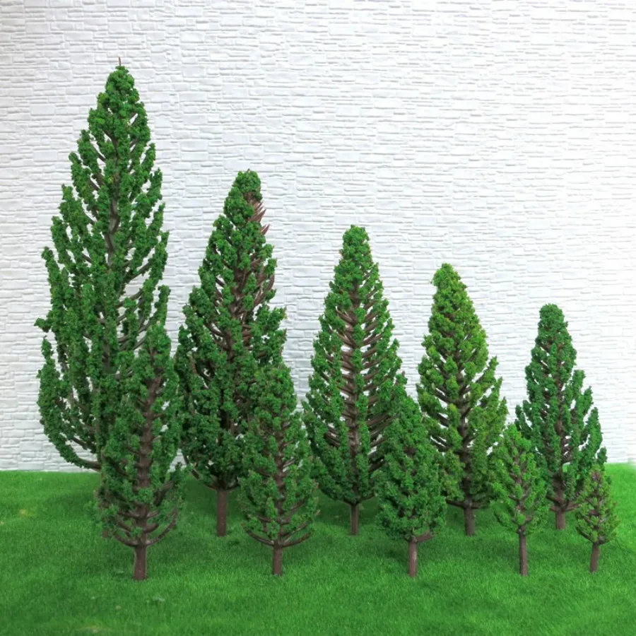 

100 X Model Pine Trees Model Train Park Trees for N or Z Scale Snow Scenery 58mm