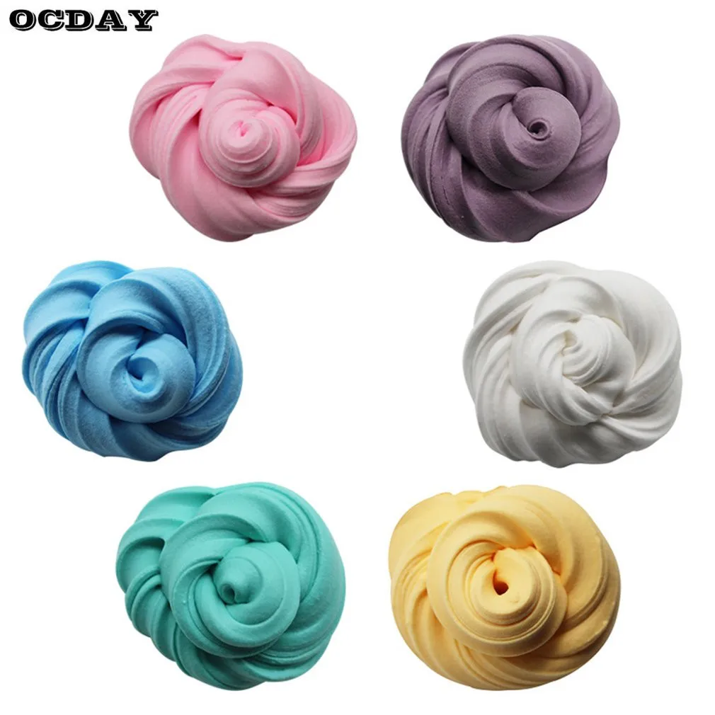 

New 3D Fluffy Foam Modeling Clay Slime DIY Solid Soft Cotton Slime Ball Kit Kids Educational Craft Mud Toy Anti stress Kids Toys