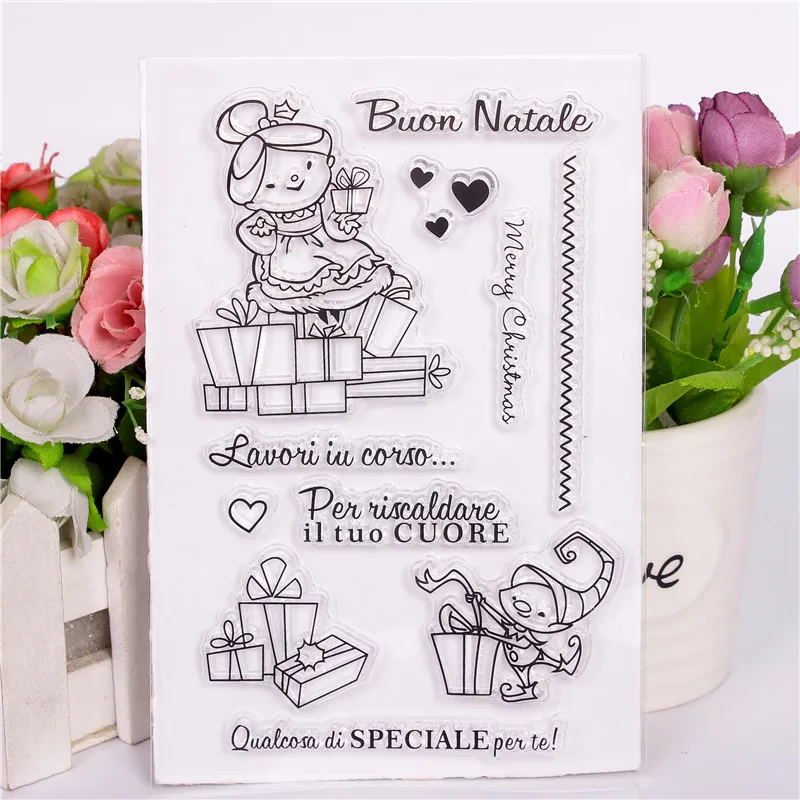 

DLKSDI Italian Cartoon Villain Transparent Clear Stamp DIY Silicone Seals Scrapbooking / Card Making/Photo Album Decoration