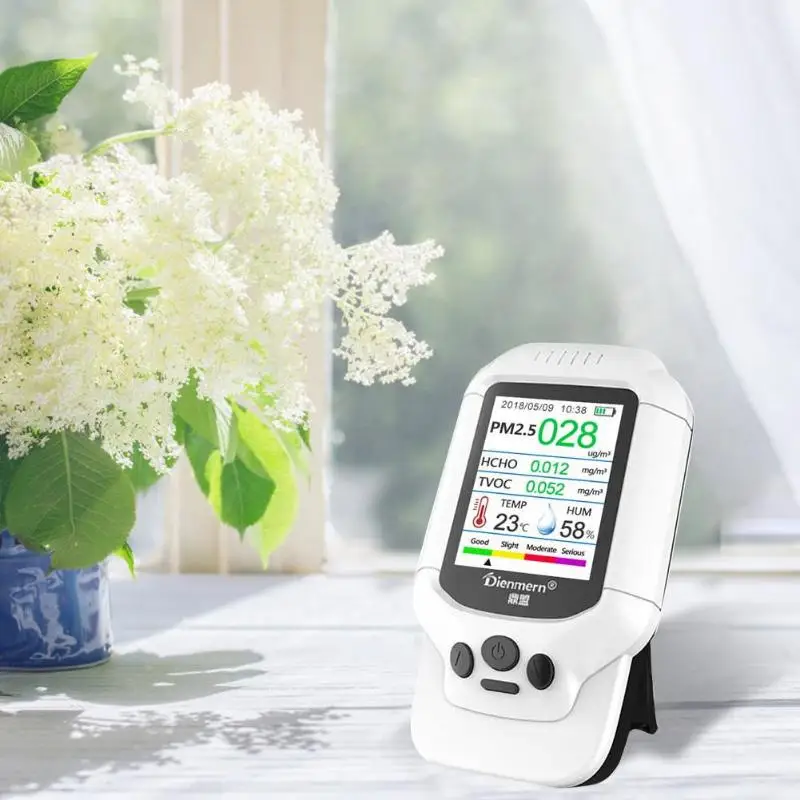 

7 in 1 PM2.5/HCHO/TVOCFormaldehyd Detector Temperature Humidity Meter Air Quality Monitor Gas Analyzer