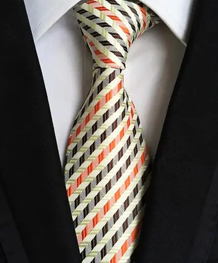 8 см Модный классический мужской галстук в полоску фиолетовый белый синий черный розовый Лавандовый жаккардовый тканый галстук из шелка галстук в горошек - Цвет: LUC-49