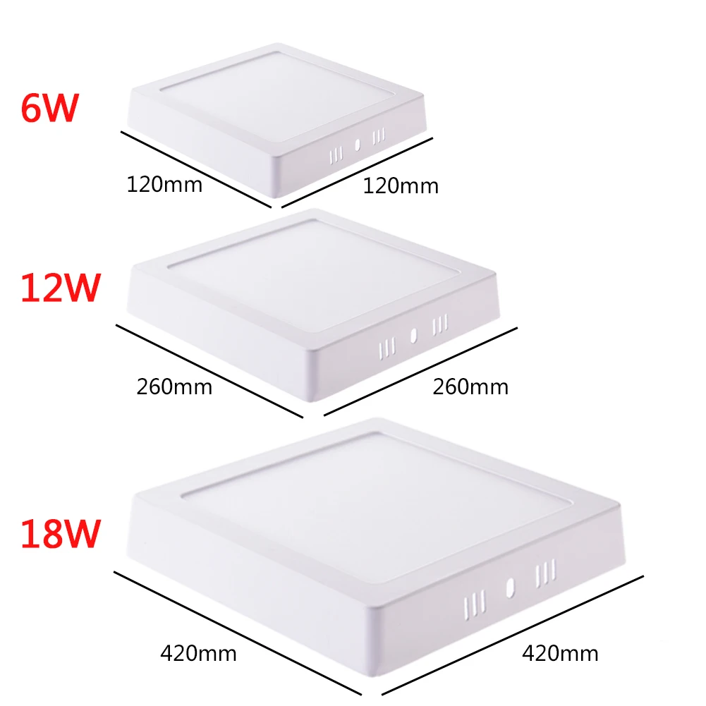 LAIDEYI 6 Вт 12 Вт 18 Вт круглый/квадратный светодиодный потолочный AC165-265V светодиодный светильник панели светодиодный встраиваемый потолочный светильник для дома отеля
