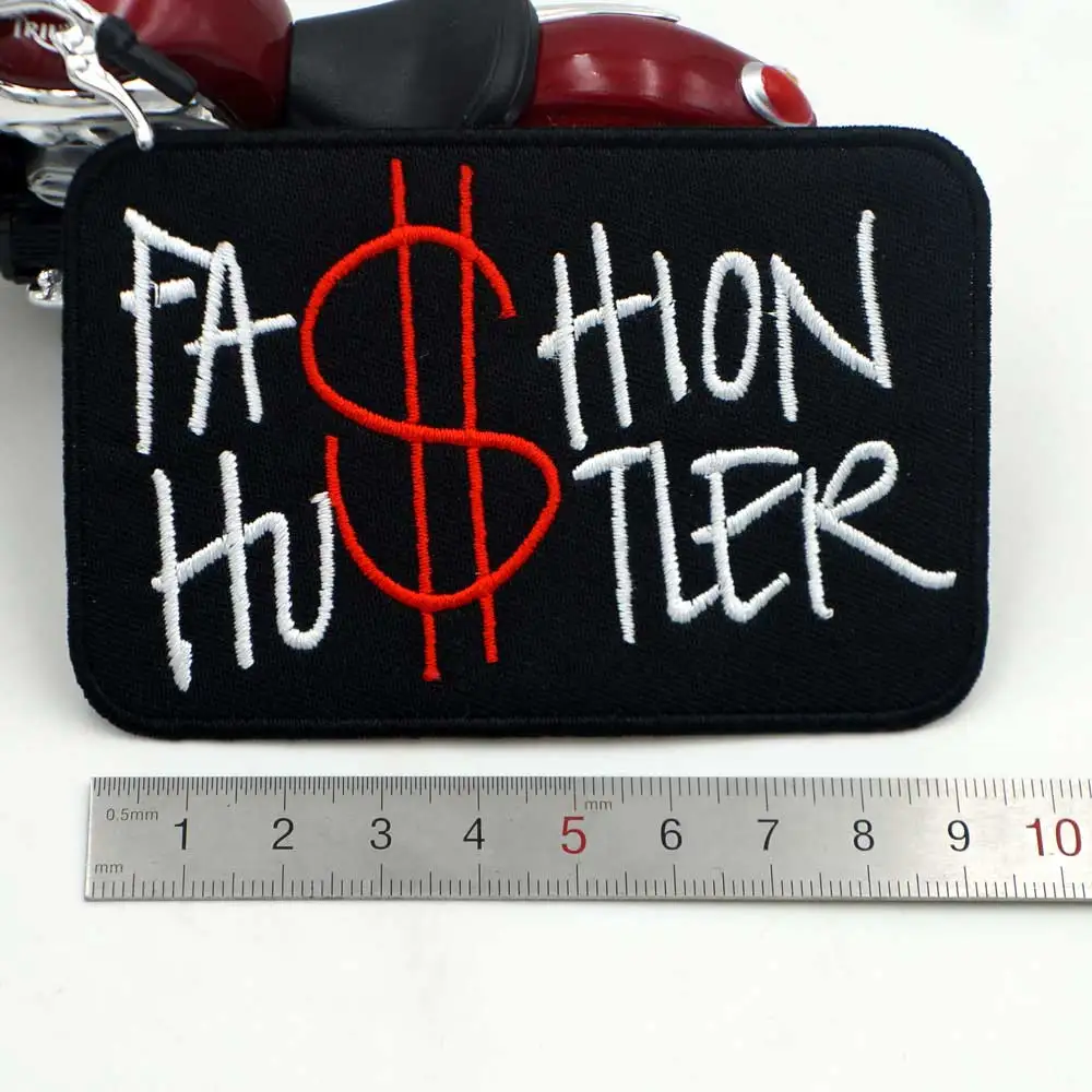 Модная Байкерская нашивка hutler name tag в стиле панк рок с вышивкой для байкеров