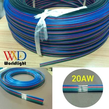 1 м 10 м 20AWG ПВХ изолированный медный провод 4pin RGB нагреватель медный кабель светодиодный Электрический провод кабель бесплатно выбрать количество метров