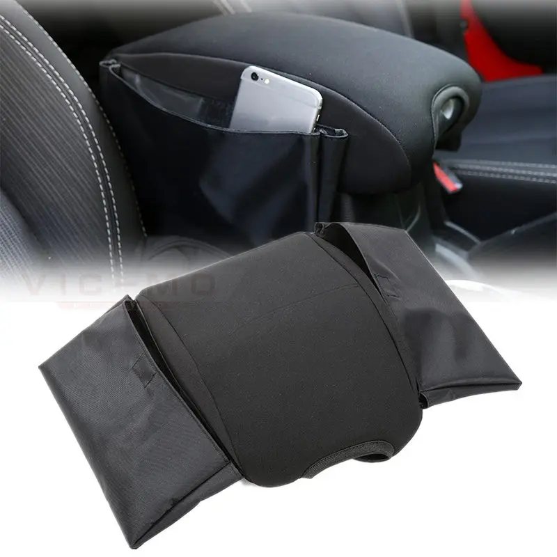 Black Multifunctional Cotton Car Armrests Pads Cover Center Console
