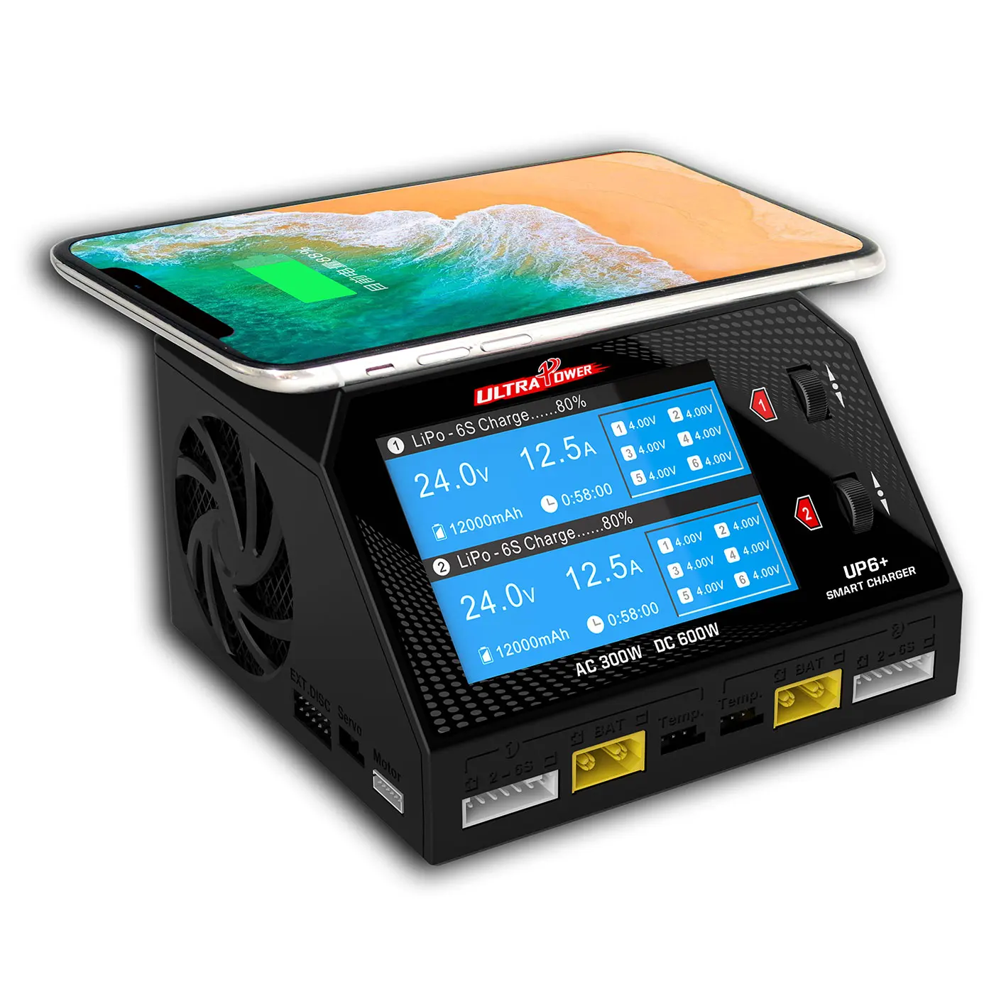UP6 PLUS AC 2x150 Вт DC 2x300 Вт Двойной выход смарт баланс зарядное устройство для RC FPV Дрон модель самолета гоночный автомобиль катер
