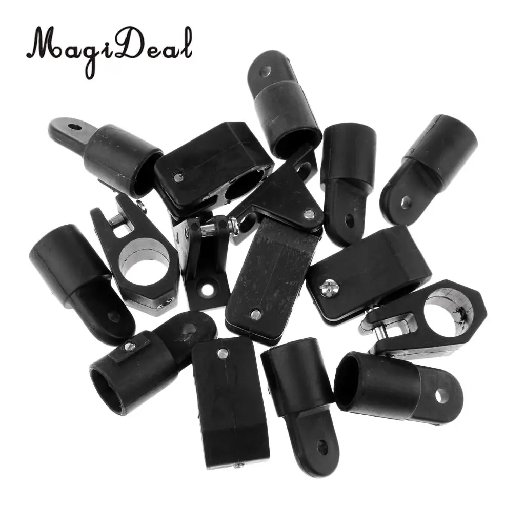 MagiDeal 16Pcs/Set Universal Nylon Marine Boat Canopy Cover Bimini Top Deck Hinge Jaw Slide  Eye End Fitting Hardware DIY Tool