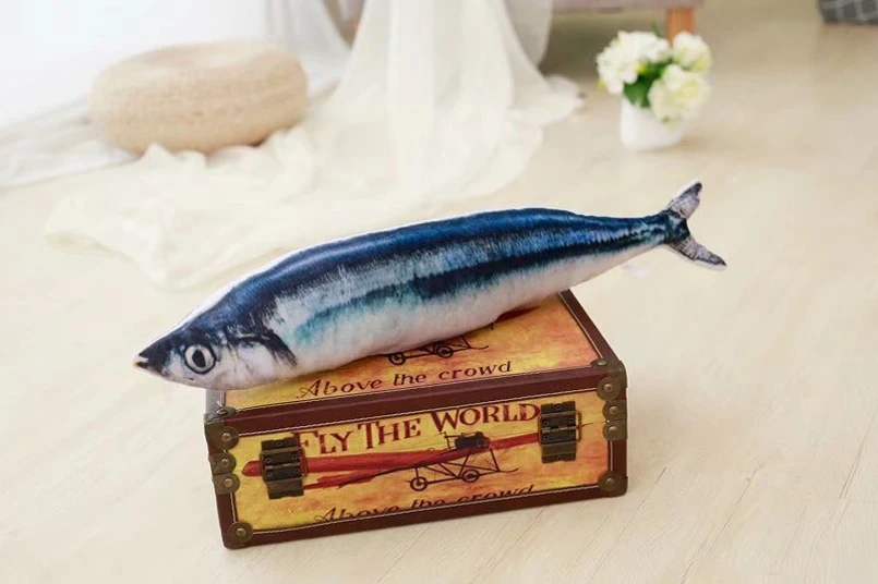 60 см мягкие лососевые настоящие плюшевые игрушки Saury креативные Мандариновые рыбки имитация плюшевых животных лосось Подушка домашний декор игрушка для кошек
