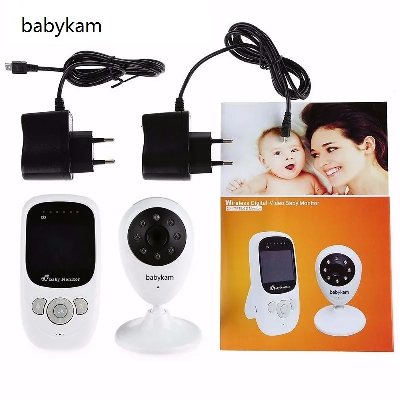 Babykam видео няня Фетальный доплерометр ИК ночного видения Температура монитор 4 колыбельные 2 способ обсуждения 2.4 дюймов ЖК-дисплей монитор