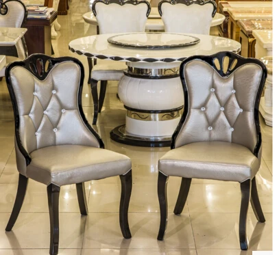 Korean real wood chair. Wedding dress shop chair. Nail negotiation Korean white chairs