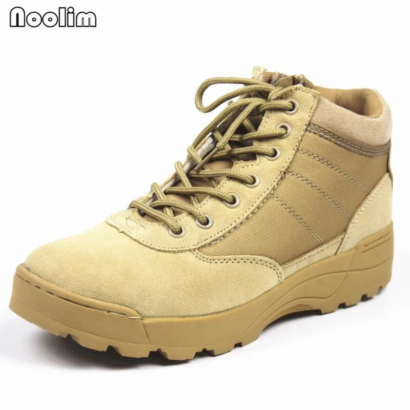 

Men Desert Tactical Military Boots Mens Work Safty Shoes Army Boot Militares Tacticos Zapatos Ankle Combat Boots