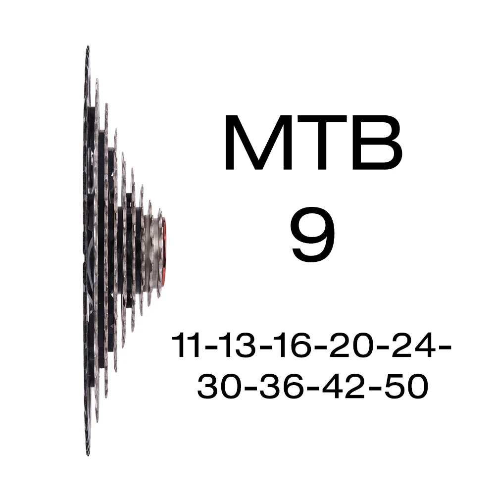 9 скоростей 11-50T MTB широкоугольный кассета свободного хода горный велосипед запчасти для велосипеда 9s 27s скорость совместима с M430 M4000 M590
