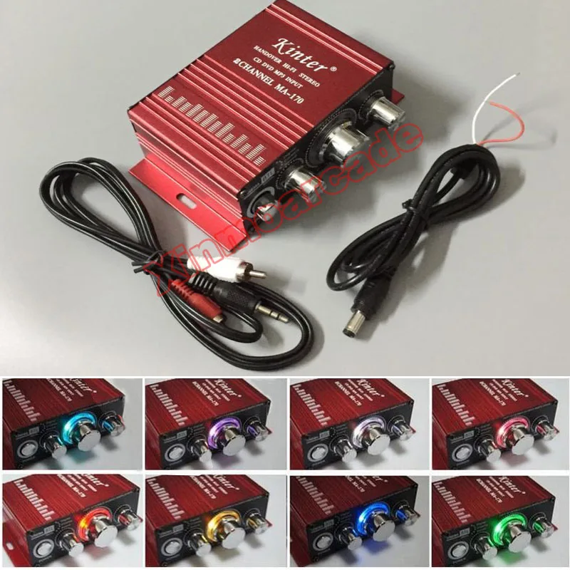 MA-170 12V 2 channels LED Mini HIFI Stereo Amplifier for Arcade JAMMA MAME game Machine Cabinets MA-170 12V 2 channels LED Mini HIFI Stereo Amplifier for Arcade JAMMA MAME game Machine Cabinets