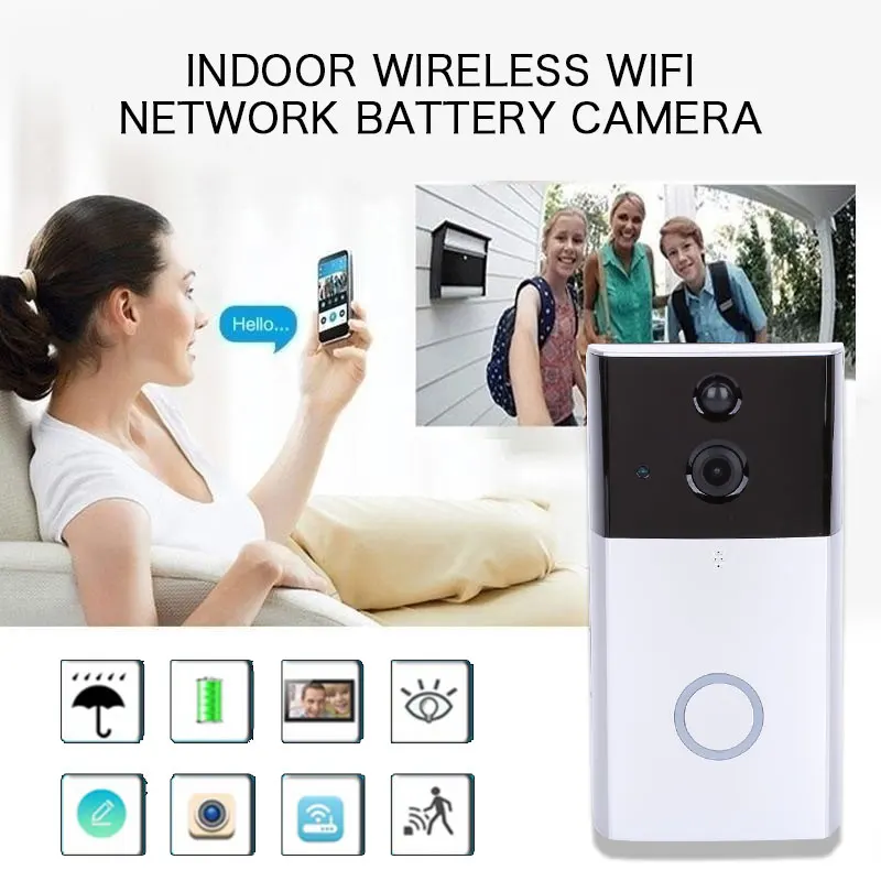 

Door Phone Ring Bell Sensitive Waterproof Convenient with Indoor Chime Talkback Function CCTV Security Video Camera DoorBell