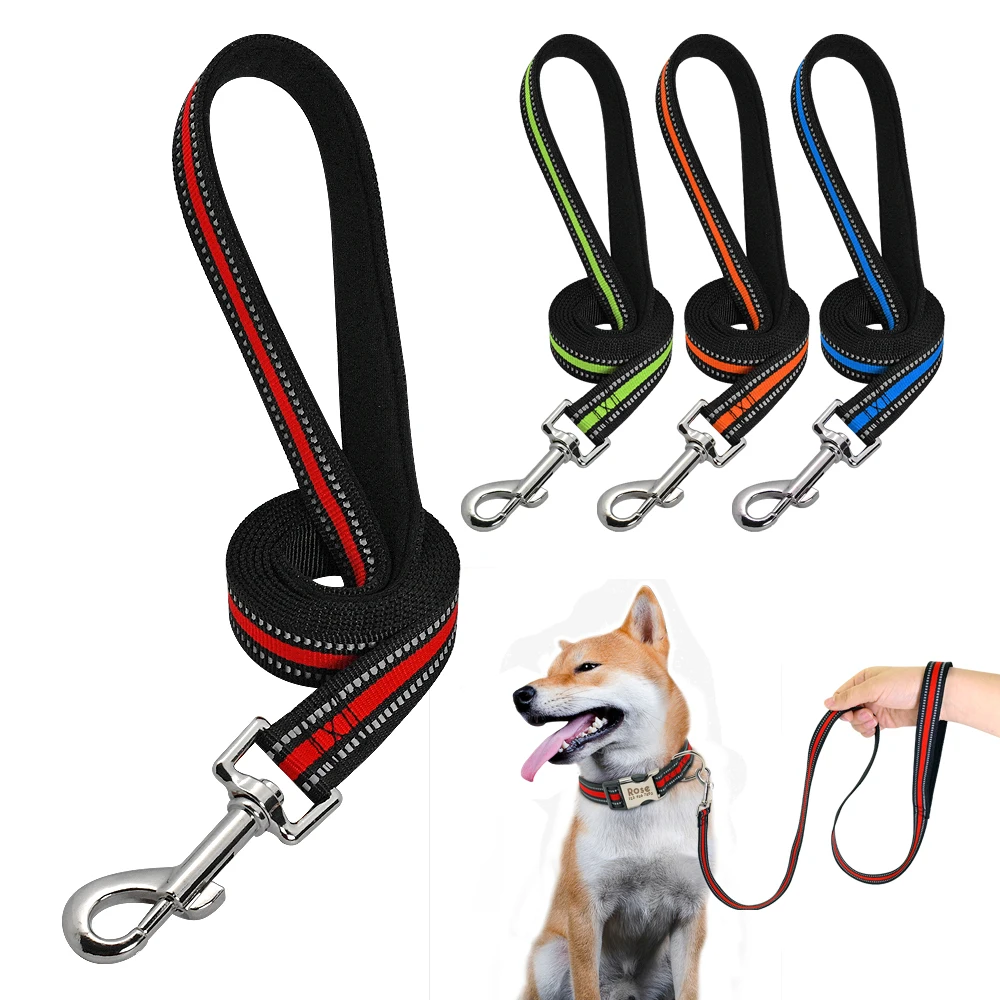 

4ft Nylon Puppy Leash Reflective Dogs Rope Leash Duarable Pet Leads for Walking Training Small Medium Dogs Chihuahua Bulldog