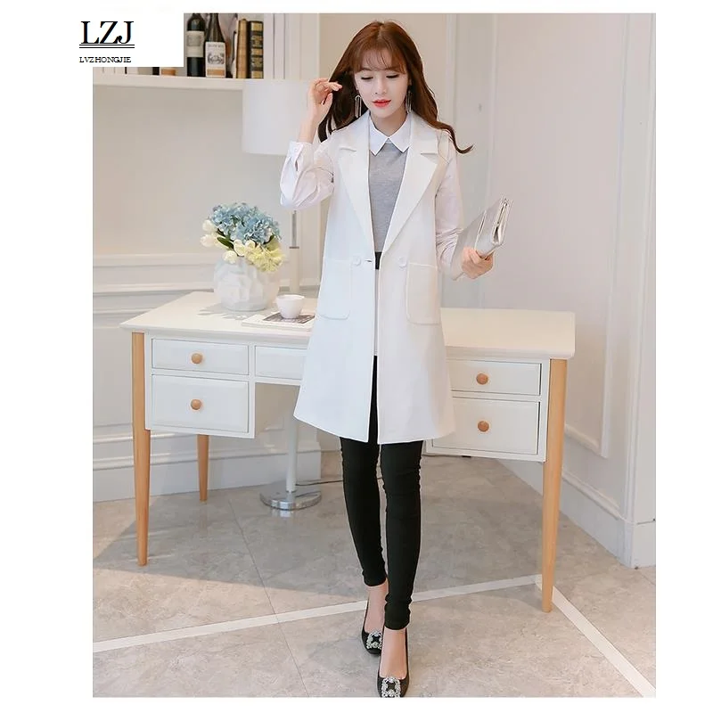 

LZJ Vest Cardigans Women Waistcoat Sleeveless Vest Long Jacket Solid Colete Cardigan Coat Outwear Female Autumn FreeStyle 005RX