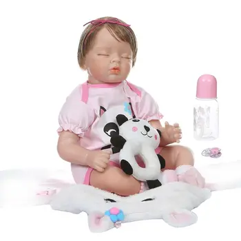 

55cm Realistic Reborn Doll Soft Silicone Vinyl Newborn Babies Girl Lifelike Handmade Toy Children Birthday Gift