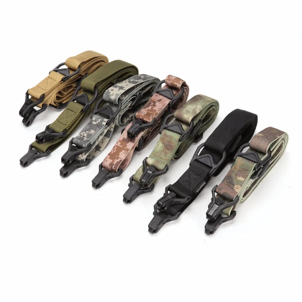 

1Pcs Adjustable Gun Sling 2 Point Dual Tactical Rifle Sling Nylon Multi-function Shooting Outdoor Hunting Accessories