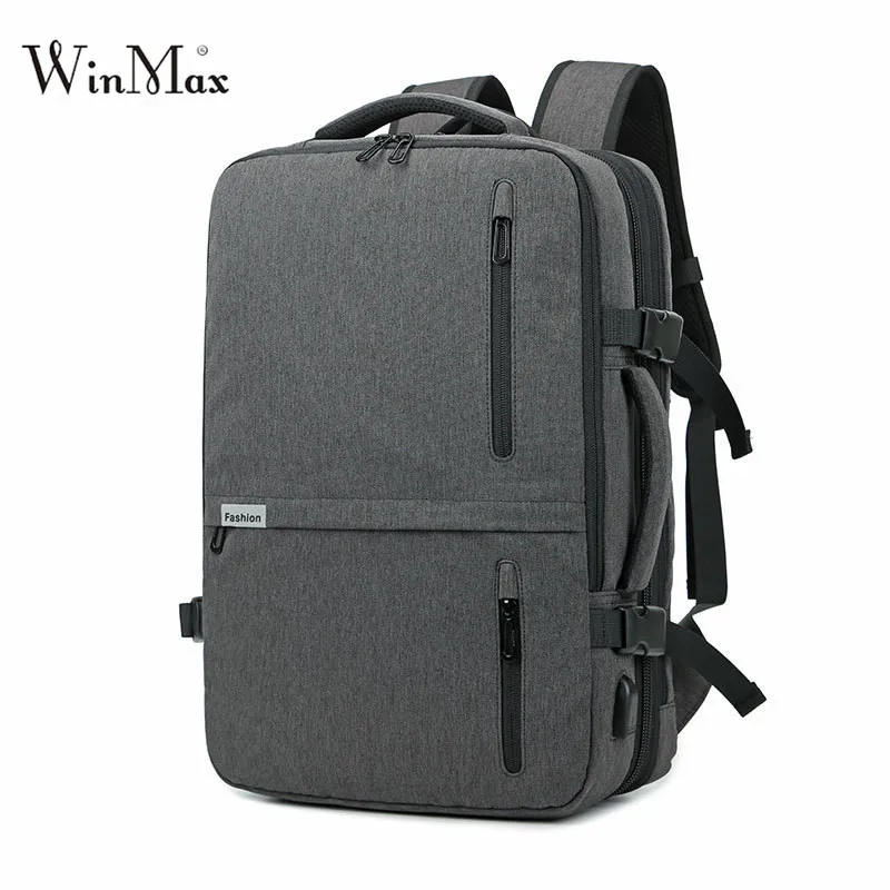 Winmax Waterproof 15.6inch Laptop Mutifuctional Business Backpacks Men Fashion USB Charging Teenage Large Travel Backpack Bags