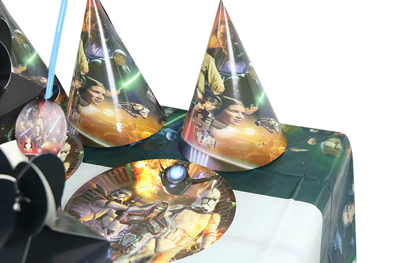1 компл. Мультфильм тема из Звездных Войн одноразовая посуда набор тарелок салфетки баннер день рождения коробка для конфет Baby Shower вечерние принадлежности для декора