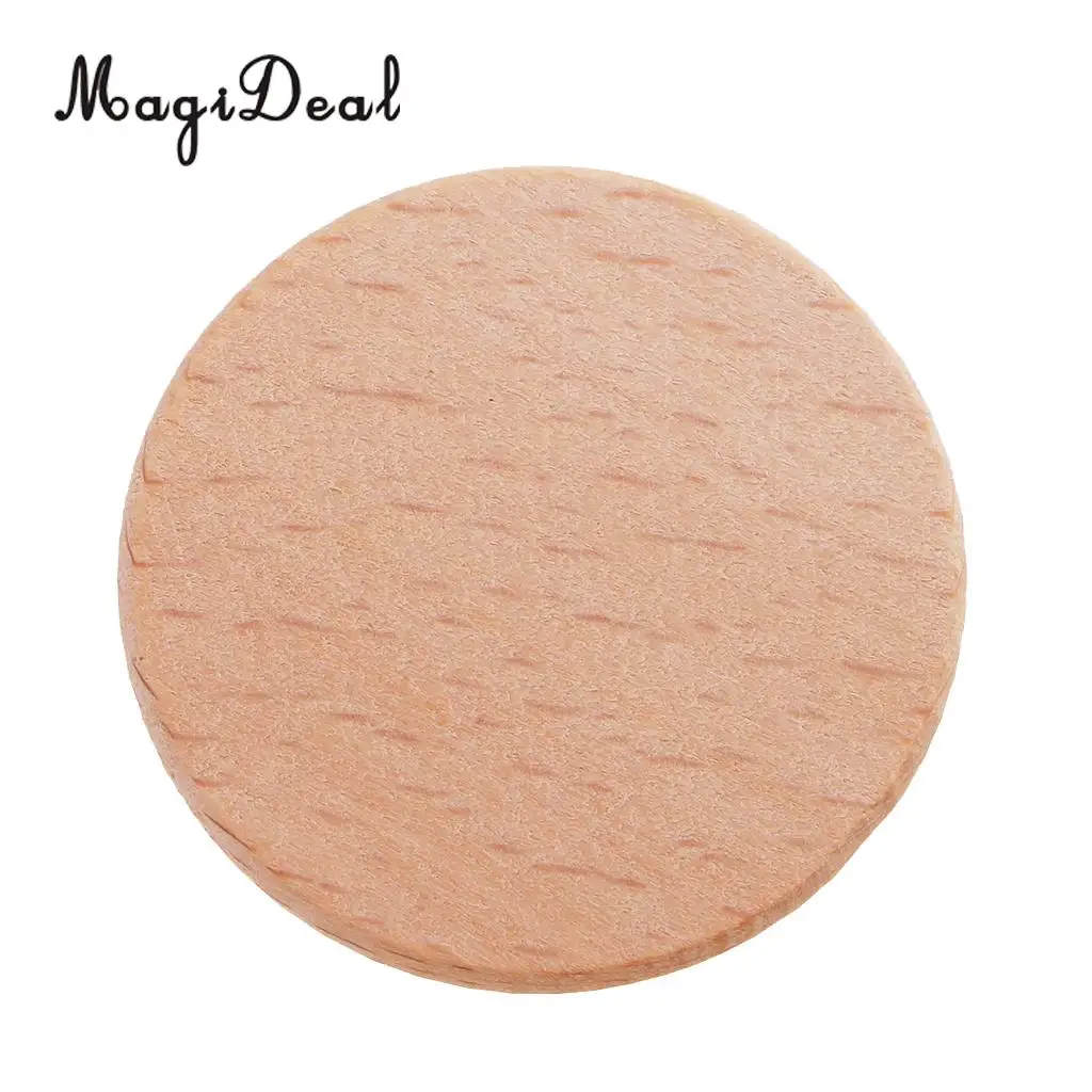 MagiDeal High Quality 20Pcs Natural Round Unfinished Wood Embellishments DIY Crafts for Art Jewelry Birthday Boards Decor 36mm