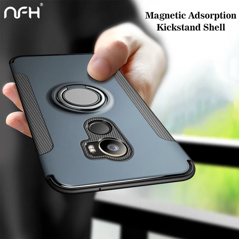 NFH Phone Case For Xiaomi Mi MIX 2 Capa Bracket Adsorption Finger Ring Kickstand Back Covers on 2S Shell |
