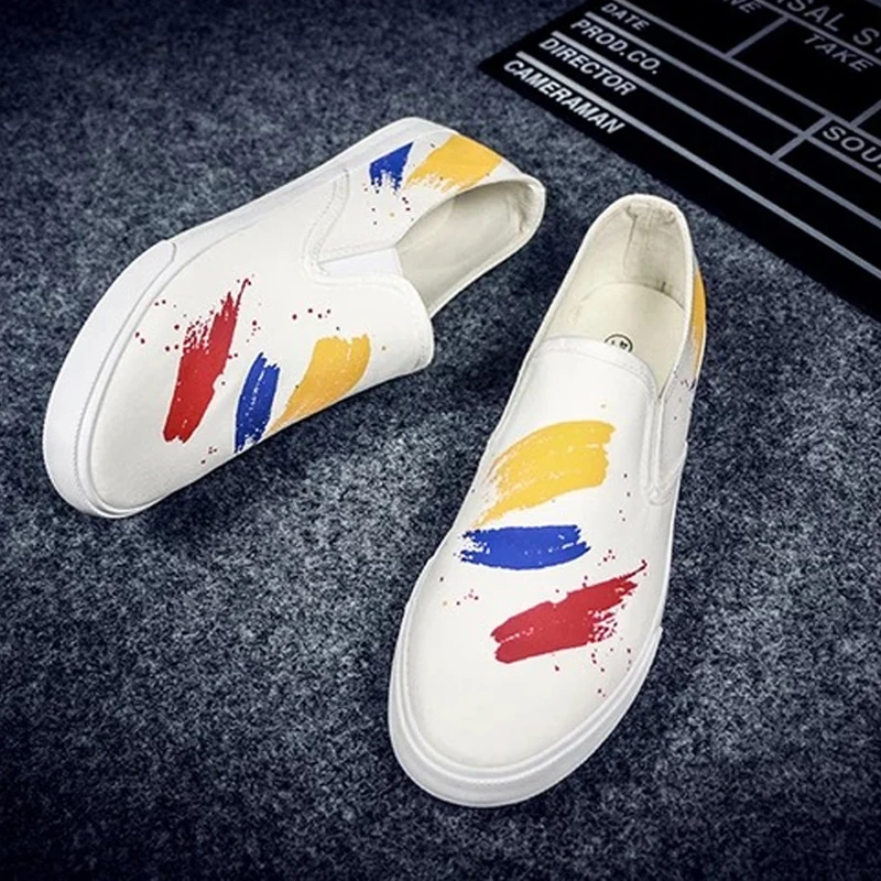 

Men Canvas Shoes Summer Breathable Men Loafers Moccasins High Quality Anti-Slip Comfortable Vulcanized Flats Footwear