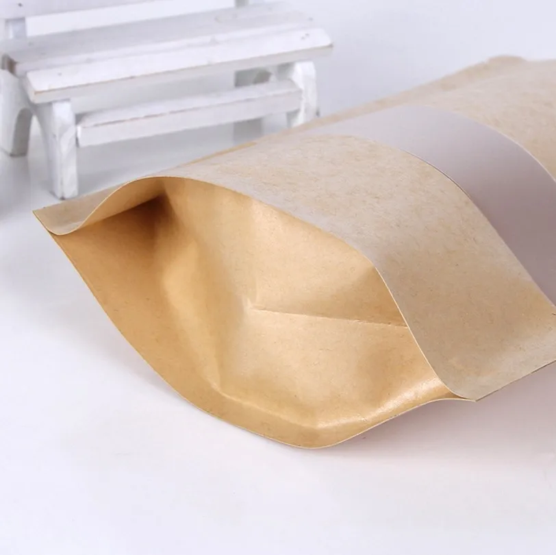 Пакетики для чая Ziplock из крафт бумаги оконные чайные пакетики сухофрукты чай в
