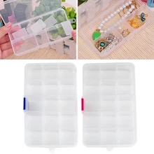 New Adjustable Jewelry Organizer Box Display Holder Earring Case 15 Compartments