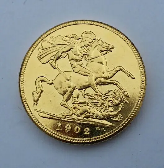 RARE 1902 KING EDWARD VII MATT PROOF GOLD DOUBLE SOVEREIGN Copy Coins