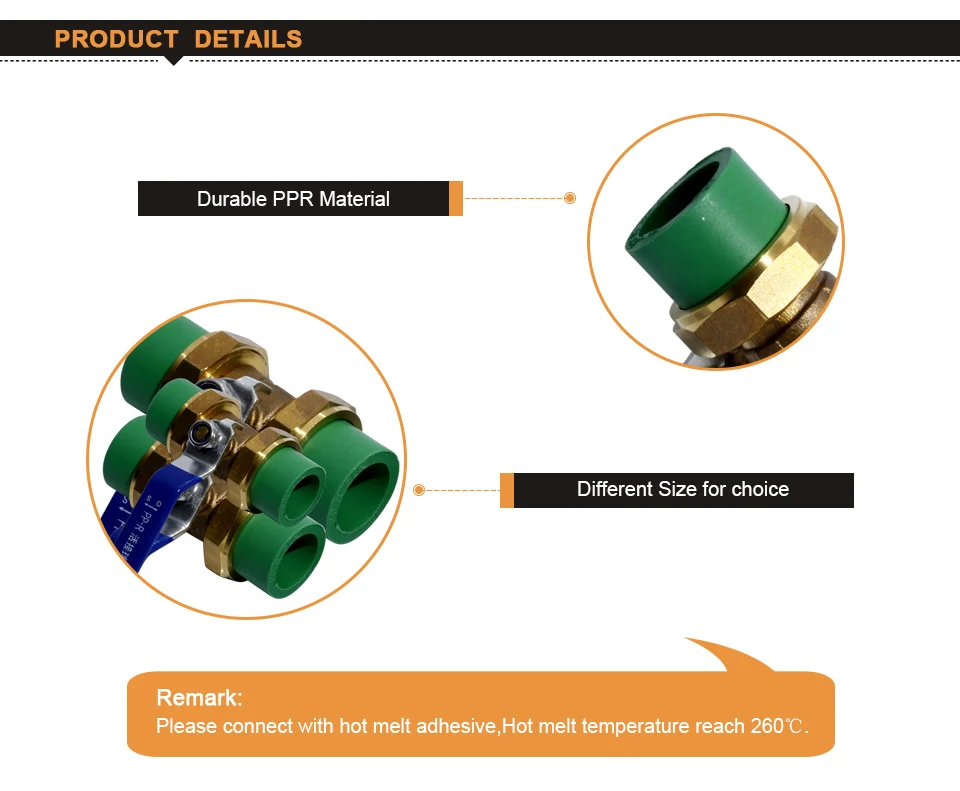 PPR фитинг для водопроводной трубы союза с латуновый клапан Пластик водопроводные шланги совместных обратный клапан 20/25/32 мм водопроводный клапан соединения