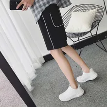 Открытый Лето хип хоп Эластичный Талия Черный Полосатый свободные спортивные штаны подростковые шаровары шорты мужские короткие брюки