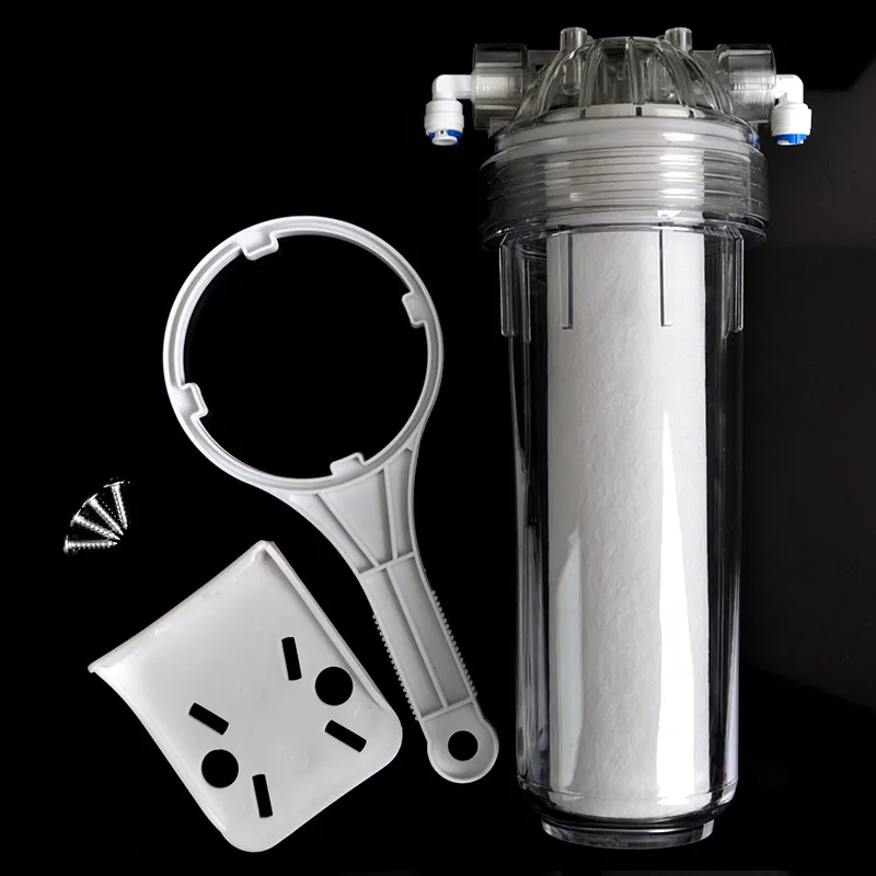 

10 Inch Water Filter Bottle 1/4" 1/2" Transparent Bottle Household Water Pre-Filter Purifier Parts SUITS