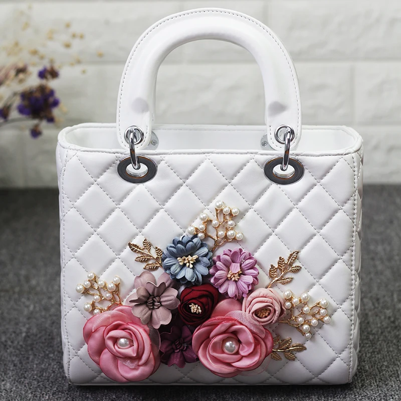Marca de Luxo Bolsa para Mulheres Couro do Plutônio Bolsa do Mensageiro Flor Aleta Alta Qualidade Crossbody Bolsa Ombro Quadrado