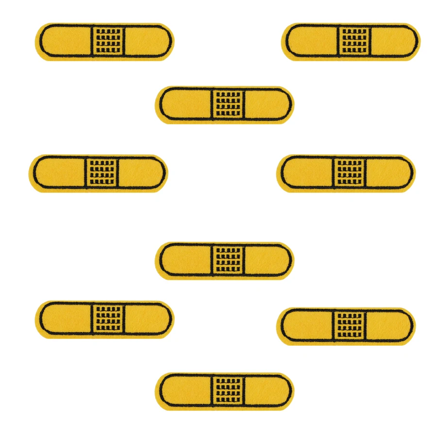 10 pcs Band aid patches badges for clothing iron embroidered patch