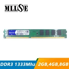 Оперативная память MLLSE DDR3, 2 ГБ, 4 ГБ, 8 ГБ, 1333, 1333 МГц, PC3-10600, PC3-10600U, настольный компьютер, ПК, оперативная память, Память DIMM, 2 ГБ, 4 ГБ, 8 Гб