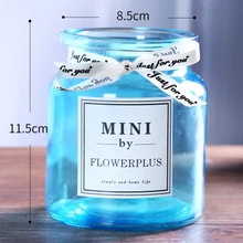 Европейская стеклянная ваза гидропоники прозрачная гостиная цветная стеклянная ваза гостиничный узор Цветочная композиция украшение